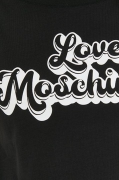 T shirt czarny LOVE MOSCHINO damska koszulka wzór