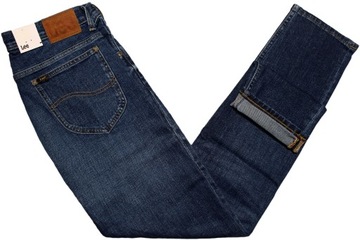 spodnie LEE RIDER zwężane W33 L34 selvage L701IAC18 worn in