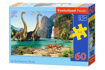 CASTOR PUZZLE 60 IN THE DINOSAURS WORLD DINOZAURY
