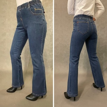 Spodnie z jeansu CEVLAR typu dzwony kolor granatowy rozmiar 56