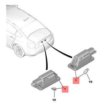 CITROEN C5 III LAMPA TABULKY PEUGEOT 508 ORIGINÁLNÍ NOVÁ 6340G3