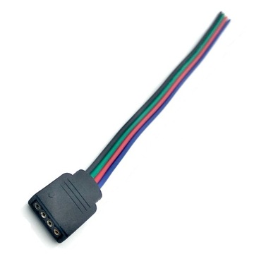 ZŁĄCZKA POJEDYŃCZA ŻEŃSKA TAŚMA LED RGB 4PIN 10mm