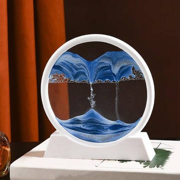 3D Moving Sand Art Picture Deep Sea Sandscape in Motion Display niebieski duży