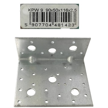 Kątownik do drewna łącznik KPW-9 1szt 90x50x116mm