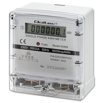 Qoltec Jednofazowy elektroniczny licznik | miernik zużycia energii | 230V |
