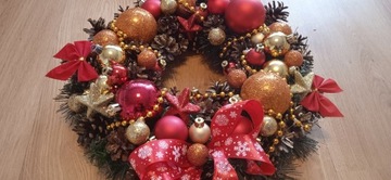 ВЕНОК КРЕМОВЫЙ на стол или дверь, 30 см