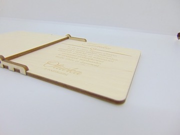 Деревянная благодарственная грамота для крестного отца