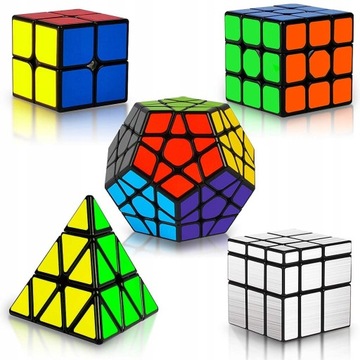 ZESTAW KOSTKA 2x2 3x3 4x4 5x5 Pyraminx Megaminx