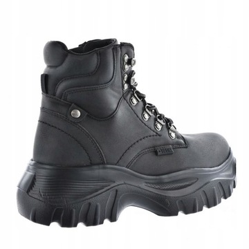 BIG STAR KK274368 buty trekkingowe trapery czarne na platformie r. 37