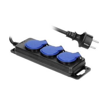 УДЛИНИТЕЛЬ водонепроницаемый удлинитель 3 РОЗЕТКИ 5М кабель для мастерской