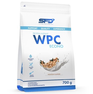 BIAŁKO SFD WPC PROTEIN ECONO 700G PISTACJA WHEY MIĘŚNIE SPORT ODŻYWKA FIT