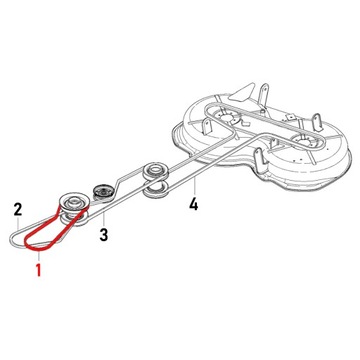 Pasek Husqvarna Rider 111 B, 111 B5, Jonsered FR 2311 M, FR 2312 MA