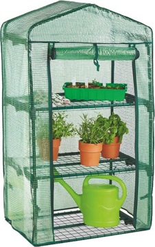 САДОВАЯ ТЕПЛИЧНАЯ ФОЛЬГА ТУННЕЛЬНАЯ ФОЛЬГА 3 ПОЛКИ ЗЕЛЕНАЯ 69x49x125 СМ