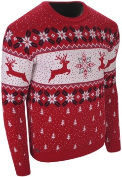 XL-Sweter świąteczny wzór norweski turecki renifer JU2/2