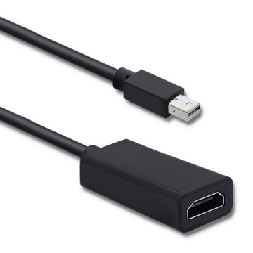 Qoltec Mini DisplayPort v1.1 męski HDMI A żeński 4K 0.2m laptop Ekranowany