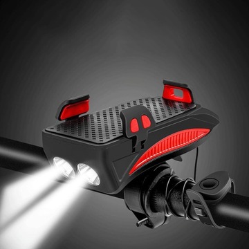 UCHWYT ROWEROWY NA TELEFON LAMPKA ROWEROWA LED