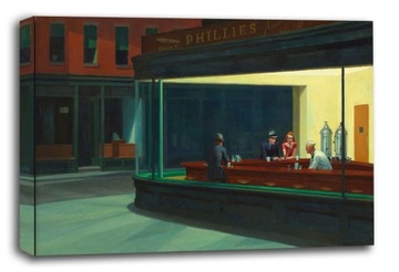 Nighthawks, Edward Hopper - obraz na płótnie 90x60