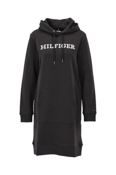 Tommy Hilfiger REG MONOTYPE EMB HOODIE DRS, sukienka dzianinowa, r.L