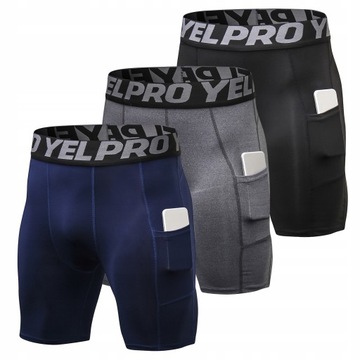 3SZT. MĘSKIE SPODENKI SPORTOWE BIELIZNA -XL