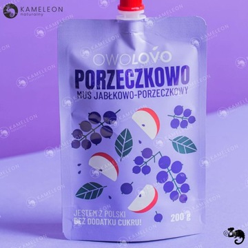 OWOLOVO PREMIUM MUS OWOCOWY OWOCE BEZ CUKRU mix smaków 18szt x200g aż 3,6KG