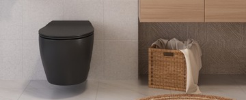 Подвесной унитаз DeerValley 1,6 GPF/1,1 GPF черный без бака для воды