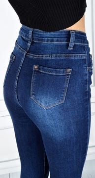 Spodnie Jeansy Jeansowe Skinny Modelujące KORONKA