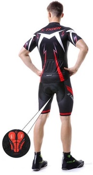КОМПЛЕКТ ДЛЯ ВЕЛОСИПЕДА ШОРТЫ GEL XL ФУТБОЛКА X-TIGER RED