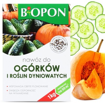 NAWÓZ Wieloskładnikowy OGÓRKÓW WARZYW DYNI CUKINII 1 kg Granulowany Wydajny