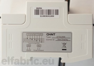 Chint DTSU666 Modbus MID 3F двунаправленный счетчик