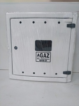 Skrzynka szafka gazowa 60x60x26 szara jasna z szybką