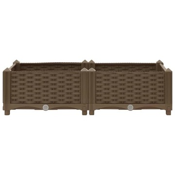 vidaXL Кашпо для приподнятой грядки, 80x40x23 см, полипропилен