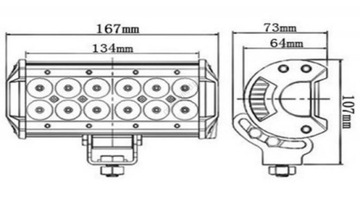 РАБОЧАЯ ЛАМПА ГАЛОГЕННАЯ ПАНЕЛЬ 36Вт 12-24В Osram Led