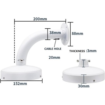 НАСТЕННОЕ КРЕПЛЕНИЕ ДЛЯ КУПОЛЬНЫХ КАМЕР УНИВЕРСАЛЬНОЕ КРЕПЛЕНИЕ ДЛЯ КАМЕРЫ