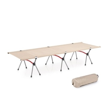 Składane łóżko do spania w kolorze khaki