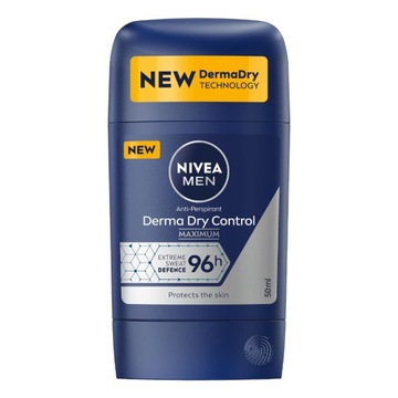 NIVEA DRY CONTROL Antyperspirant w sztyfcie męski pielęgnujący 96h 50ml