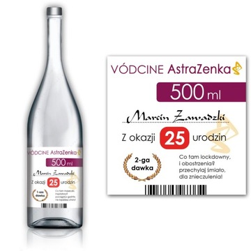 PREZENT NA URODZINY ETYKIETA SZCZEPIONKA PERSONAL.