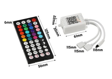 Контроллер RGB для светодиодной ленты + приложение Bluetooth Music Phone 2 входа