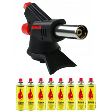 Palnik gazowy lutlampa tiross TS-705 + 8 kartuszy
