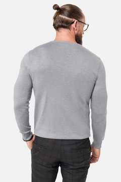 СВИТЕР МУЖСКОЙ RECMAN VARLIN, СЕРЫЙ, V-образный вырез, XXL