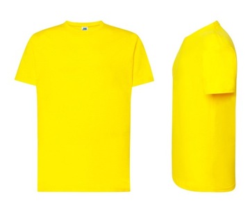 T-SHIRT MĘSKA koszulka bawełniana JHK TSRA-150 żółta SY r. L