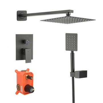 Душевой комплект скрытого монтажа с тропической душевой панелью