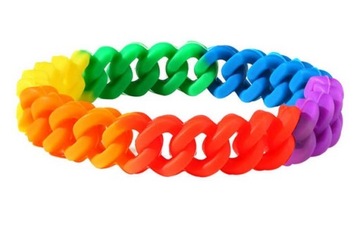 Bransoletka unisex LGBT silikon tęcza