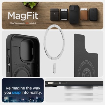 Чехол MAGSAFE для iPhone 14 PRO MAX черный SPIGEN OPTIK ARMOR