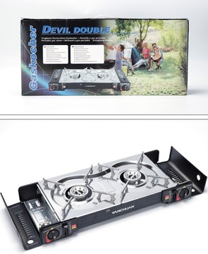 ПОРТАТИВНАЯ ТУРИСТИЧЕСКАЯ ГАЗОВАЯ ПЛИТА С 2 КОНФОРКАМИ