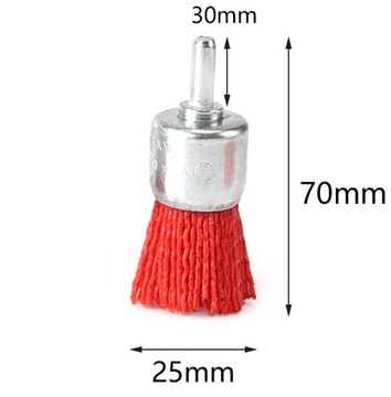 НАБОР НЕЙЛОНОВЫХ ЩЕТКОВ ДЛЯ ДРЕЛЬ, ОТВЕРТОК, СТАЛЬ, МЕТАЛЛ, ДЕРЕВО, 5 шт.