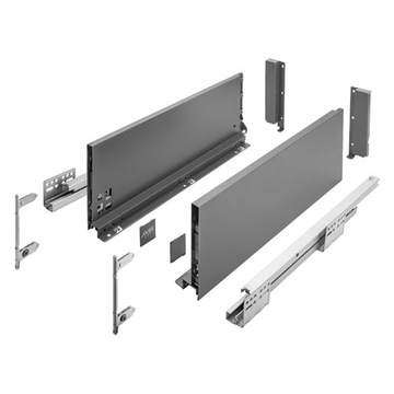 Szuflada AXIS PRO, L-450, Wysoka, H-168, Antracyt