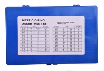 НАБОР УПЛОТНИТЕЛЬНЫХ КОЛЬЦО МАСЛОСТОЙКОЕ УПЛОТНИТЕЛЬНОЕ КОЛЬЦО 419 ШТ.