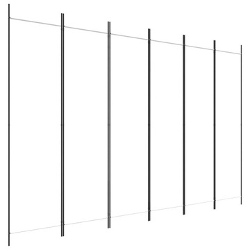 Ширма комнатная 6-панельная, белая, 300 х 200 см, ткань