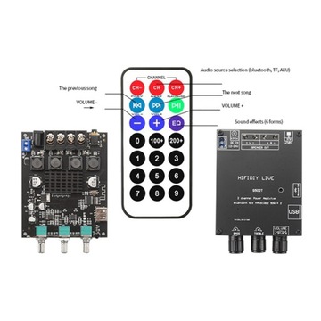 TPA3116D2 Bluetooth 5.0 HIFI 2.0 Мощность аудиоканала