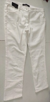 Next spodnie jeansowe białe proste nowe 44